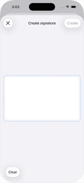 create signature view