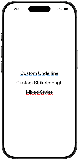 system font italic underline strikethrough customization