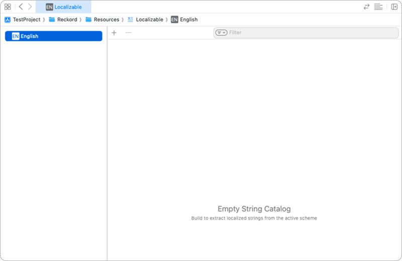 empty string catalog